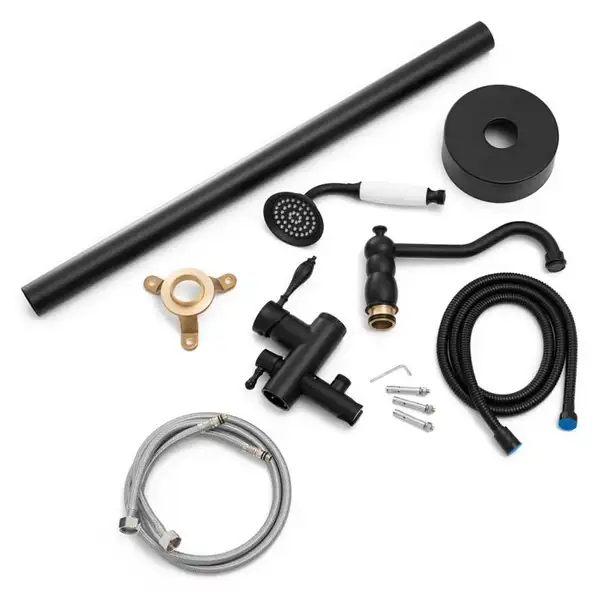 Смеситель для ванны Yoka CASSA BLACK черный напольный (BP.CASSA BLK)