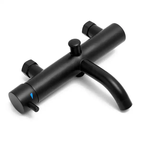 Змішувач для ванни Yoka SUNTO BLACK черный настенный з виливом (BP.SUNTO-BLK)