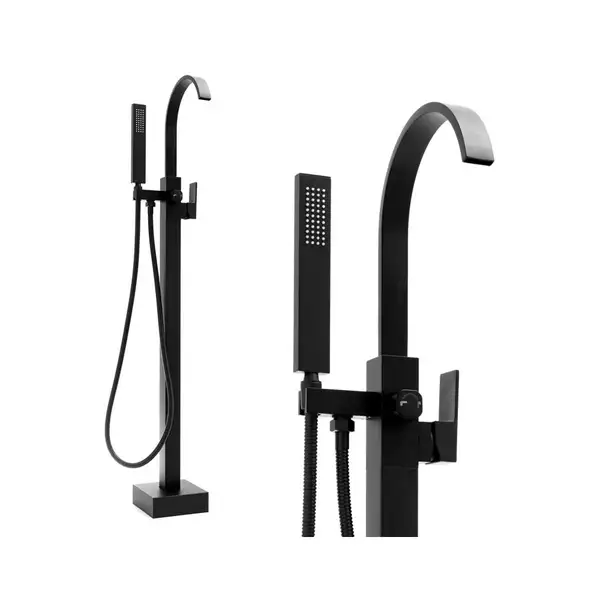 Смеситель для ванны Yoka ENZO BLACK черный напольный (BS.ENZO-BLK)