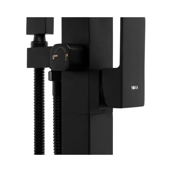 Смеситель для ванны Yoka ENZO BLACK черный напольный (BS.ENZO-BLK)