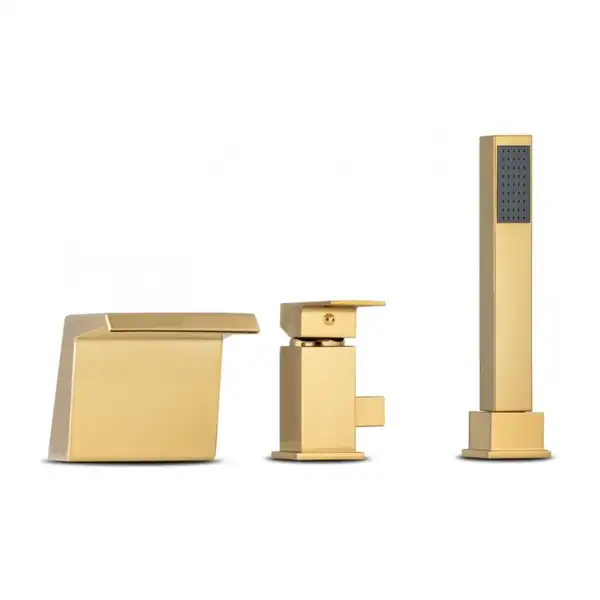 Змішувач для ванни Yoka TRIO GOLD трикомпонентний на борт ванни (BW.TRIO GLD)