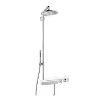 Душевая система с термостатом Axor Bouroullec Showerpipe (цвет - хром/белый) (19670400) фото 1 Aquada.com.ua