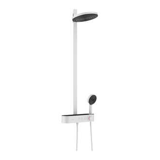 Душевая система с термостатом Hansgrohe Pulsify Showerpipe 260 2jet с ShowerTablet Select 400 (цвет - белый матовый) (24240700) фото 1 Aquada.com.ua