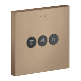 Вентиль скрытого монтажа для 3 потребителей Axor ShowerSelect (цвет - матовое красное золото) (36717310) фото 1 Aquada.com.ua