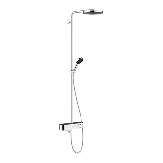 Душевая система Hansgrohe Pulsify Showerpipe 260 1jet с термостатом для ванны ShowerTablet 400 (цвет - хром) (24230000) фото 1 Aquada.com.ua