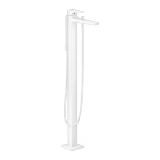 Смеситель для ванны напольный Hansgrohe Metropol (цвет - белый матовый), с душевым гарнитуром (32532700) фото 1 Aquada.com.ua