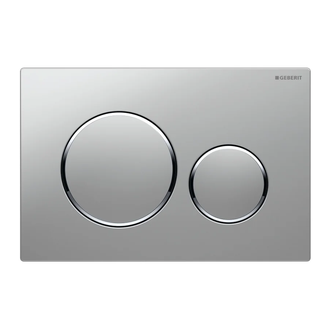 GEBERIT SIGMA 20 cмывная клавиша, двойной смыв, хром матовый/хром глянцевый/хром матовый (115.882.KN.1) фото 1 Aquada.com.ua