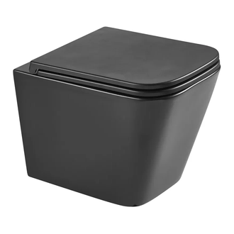 MIXXUS PREMIUM QUADRO-0301-T3 Унитаз подвесной, черный (MP6587)