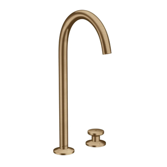 Змішувач для умивальника Axor Select 260 на 2 отвори, із донним клапаном push-open, Brushed bronze (48060140)