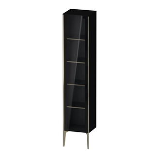 Шкафчик напольный со стеклянными дверцами Duravit XViu 40 x 36 х h201 см, чёрный глянцевый (XV1375LB140) фото 1 Aquada.com.ua