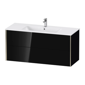 Тумба подвесная под раковину Duravit XViu 121 x 48 см, чёрный глянцевый (XV41280B140) фото 1 Aquada.com.ua