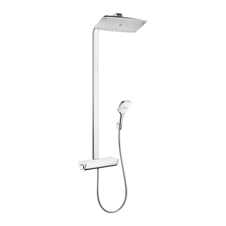 Душевая система с термостатом Hansgrohe Raindance E Showerpipe 360 1jet EcoSmart 9 л/мин (цвет - хром/белый) 27286400