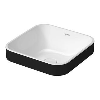 Раковина накладная на столешницу Duravit Happy D.2 Plus 40 х 40 см, белый/антрацит (2359406100) фото 1 Aquada.com.ua