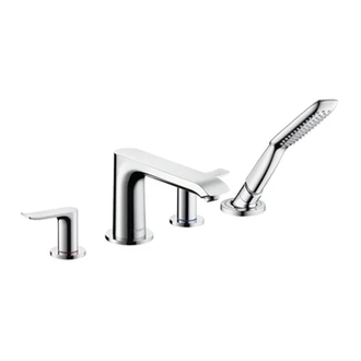 Смеситель на борт ванны Hansgrohe Metris (цвет - хром) (31442000) фото 1 Aquada.com.ua
