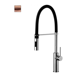 Змішувач для кухні Paffoni Light Professional з поворотним виливом, Brushed Copper (LIG179RMSPNO)