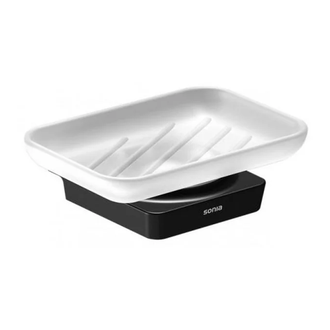 Мыльница подвесная Sonia S6 Black, чёрный матовый (166459) фото 1 Aquada.com.ua