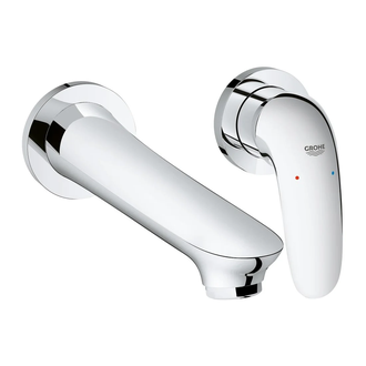 Смеситель для раковины на два отверстия Grohe Solid Eurostyle M-Size (цвет - хром) вынос 203 мм (29097003) фото 1 Aquada.com.ua