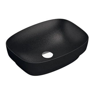 Раковина полувстраиваемая Catalano Green Lux / Colori 50 х 38 см, чёрный матовый (150AGRLXNS) фото 1 Aquada.com.ua