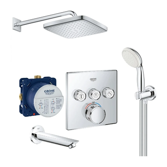 Душова система прихованого монтажу з термостатом Grohe Grohtherm SmartControl New Tempesta 250 (UA2 (UA26415SC2)