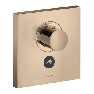Термостат скрытого монтажа на 1 потребитель Axor ShowerSelect (цвет - полированное красное золото) (36716300) фото 1 Aquada.com.ua