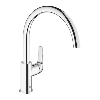Смеситель для кухни, однорычажный Grohe Bau Flow (цвет - хром) (31230000) фото 1 Aquada.com.ua