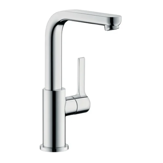 Смеситель для раковины, однорычажный Hansgrohe Metris S (цвет - хром), с донным клапаном Push-Open (31161000) фото 1 Aquada.com.ua
