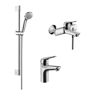 Набор смесителей для ванны 3-в-1 Hansgrohe Novus/Crometta (цвет - хром) (71040112) фото 1 Aquada.com.ua