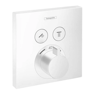 Термостат для ванны на 2 потребителя Hansgrohe ShowerSelect (цвет - белый матовый) (15763700) фото 1 Aquada.com.ua
