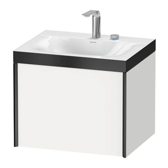 Тумба подвесная с раковиной c-bonded Duravit XViu 60 x 48 см, белый матовый (XV4609EB218P) фото 1 Aquada.com.ua