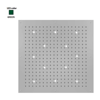 Верхній душ BOSSINI DREAM-XL CUBE, 12LED (зелений), для підвісної стелі 100x100сm, хром (WI0383000030316)