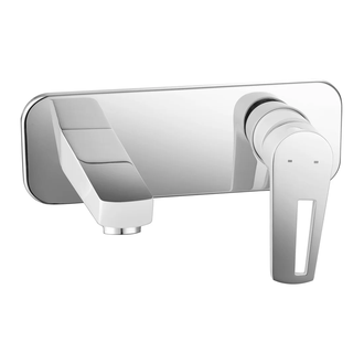 Смеситель для раковины настенный Imprese Podzima Breclav white (цвет - хром/белый) (VR-05245W) фото 1 Aquada.com.ua