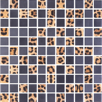 КОТТО КЕРАМІКА Мозаїка скляна GMP 0825043 С2 print 41/black mat 300x300 (кубик 2,5х2,5) Кераміка Лео УКРАЇНА