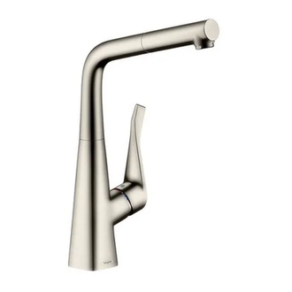 Смеситель для кухни Hansgrohe Metris (цвет - сталь) (14821800) фото 1 Aquada.com.ua