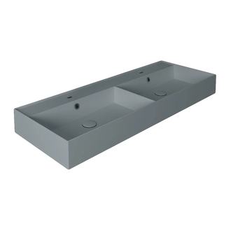 Раковина двойная Simas Agile 121 х 46 см, Cemento Matt (AG121DCEMENTO) фото 1 Aquada.com.ua