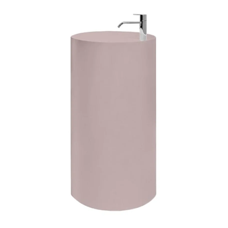 Nic-Design Умивальник окремо стоячий Nic Design Ovvio 45х85 см з отвором під змішувач, злив у підлогу, Cipria матовий (001452060)