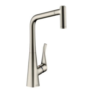 Смеситель для кухни Hansgrohe Metris (цвет - сталь) (14820800) фото 1 Aquada.com.ua
