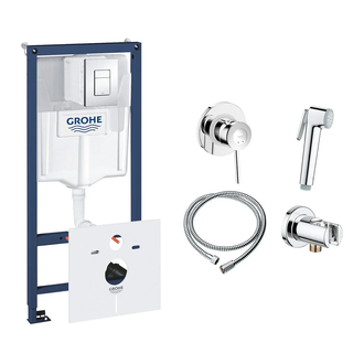 Комплект Grohe инсталляция Rapid SL 38827000 + набор для гигиенического душа со смесителем BauClassic 111048 (38827000111048)