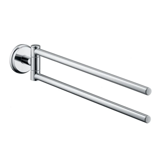 Полотенцедержатель двухрожковый Hansgrohe Logis Classic (цвет - хром) (41612000) фото 1 Aquada.com.ua