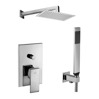Душевая система Paffoni Shower скрытого монтажа со смесителем с верхним душем 340х220мм (цвет - хром) (KITLES091CR) фото 1 Aquada.com.ua