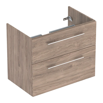 Тумба под раковину Geberit Selnova Square, slim rim 80 см, орех тёмный 501.210.00.1