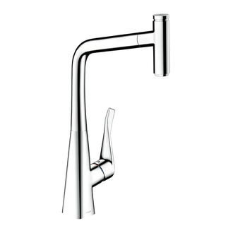 HANSGROHE Metris Select Смеситель для кухни 320, однорычажный, с выдвижным изливом (14884000) фото 1 Aquada.com.ua