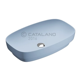 Раковина накладная на столешницу Catalano Green Lux / Colori 65 х 40 см, голубой матовый (165AGRLXAS) фото 1 Aquada.com.ua