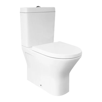 Унитаз-компакт Rimless (безободковый) Rak Ceramics Resort, без сиденья, белый глянец (RST17AWHA + RST10AWHA)