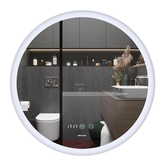 Дзеркало Mixxus PLAIN MC10-80 з Led Touch, Anti-fog, димером, регулятором яскравості, годинником (M (MI6932)