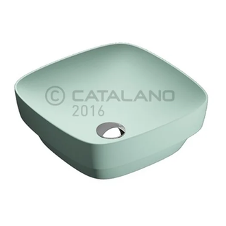 Раковина накладная на столешницу Catalano Green Lux / Colori 40 х 40 см, зелёный матовый (140AGRLXVS) фото 1 Aquada.com.ua