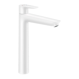 HANSGROHE  Смеситель для раковины 240, однорычажный, со сливным гарнитуром, матовый белый Talis E (71716700) фото 1 Aquada.com.ua