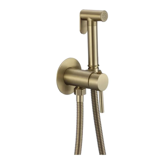 Змішувач для гігієнічного душу Mixxus Premium Hans 002-A Inner Brushed Gold з лійкою (Матове золото (MI6922)