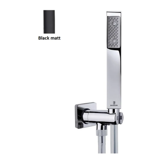 Ручний душ BOSSINI Cube зі шлангом Cromolux 150 см, чорний матовий (CB4003C00073004)
