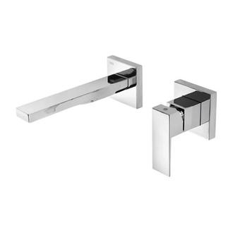 Смеситель для раковины со стены TRES Cuadro 185 mm хром (00620012) фото 1 Aquada.com.ua