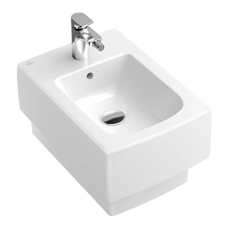 VILLEROY & BOCH MEMENTO биде 37,5*56см, подвесное, для 1 поз.смес., с отв под смес, с переливом, цвет белый альпин (54280001) фото 1 Aquada.com.ua